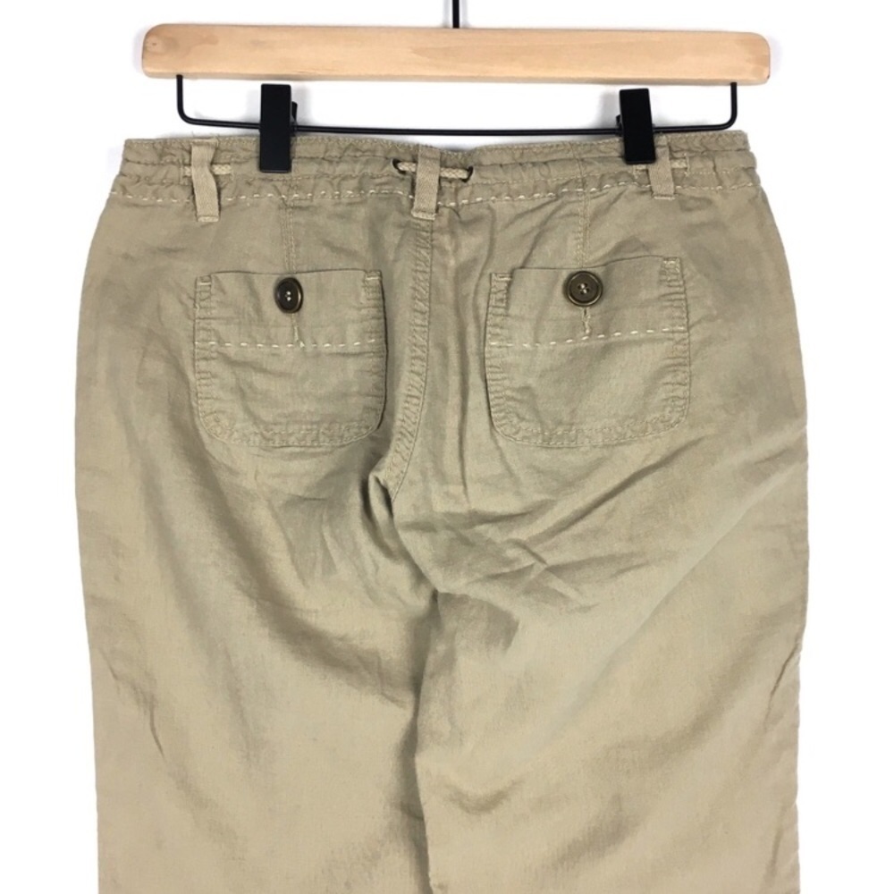AMERICAN RAG Linen Drawstring Pants Lagenlook Minimalist Lounge Y2K Style Size 1 - Picture 4 of 9